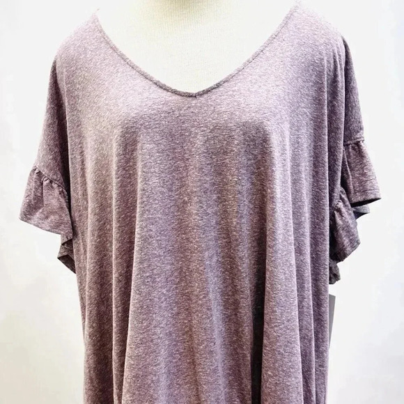 NWT SONOMA Women Short Sleeve Pull Over Elastic Waist Purple Shirt Top Size 4X - Picture 1 of 11